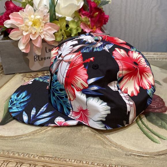 Truly Hard Seltzer Tropical Dark Floral Snap Back Ball Cap Hat Unisex Summer - Picture 4 of 9